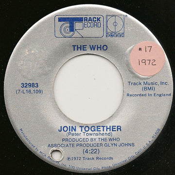 The Who : Join Together (7", Single)