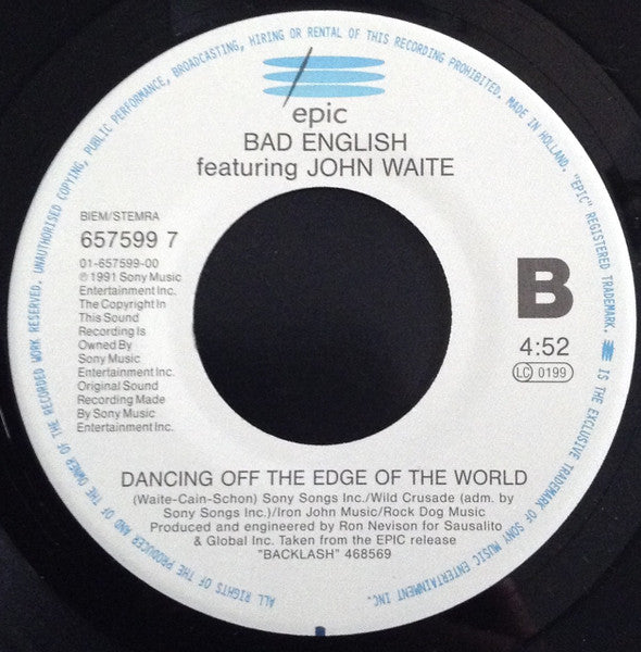 Bad English Featuring John Waite : The Time Alone With You (7", Single)