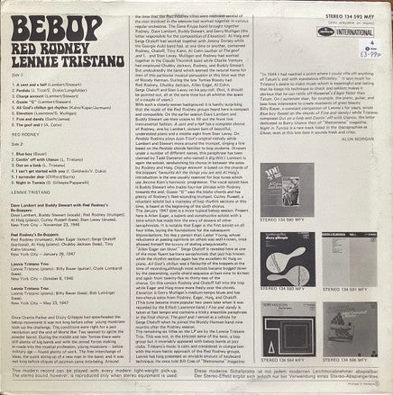 Red Rodney & Lennie Tristano : Bebop (LP, Comp)