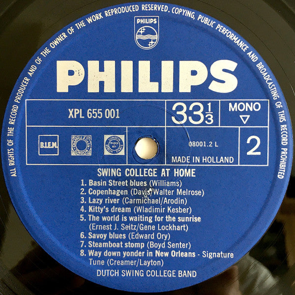 The Dutch Swing College Band : Swing College At Home (LP, RP)