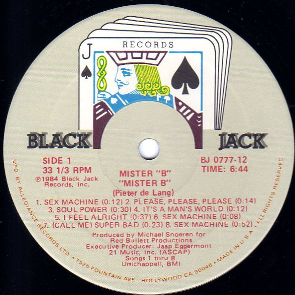 Mister "B" (2) : Mister B (12")