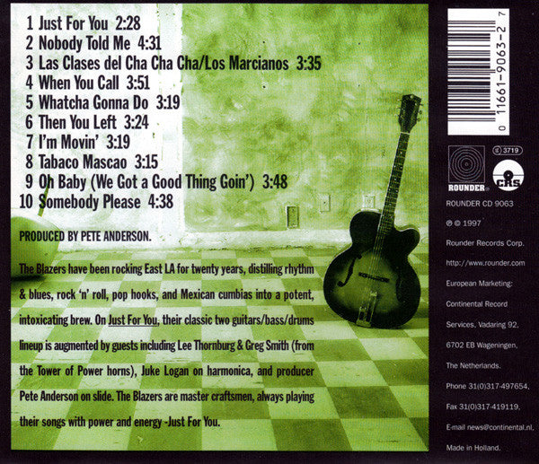 The Blazers (3) : Just For You (CD, Album)