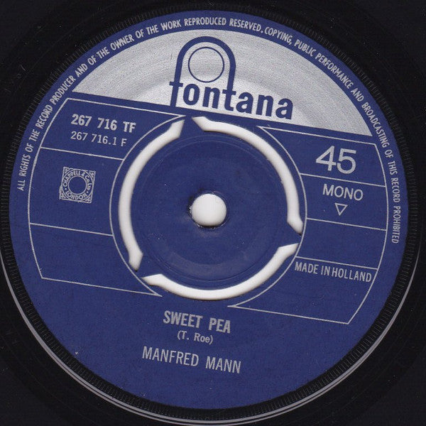 Manfred Mann : Sweet Pea / One Way (7", Single, Mono)