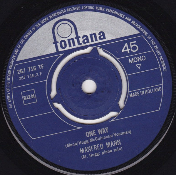 Manfred Mann : Sweet Pea / One Way (7", Single, Mono)