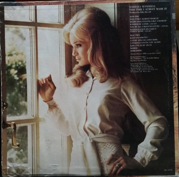 Barbara Mandrell : This Time I Almost Made It (LP, Album, Ter)