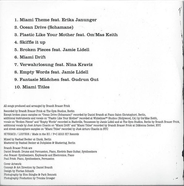 Brandt Brauer Frick : Miami (CD, Album, Promo)