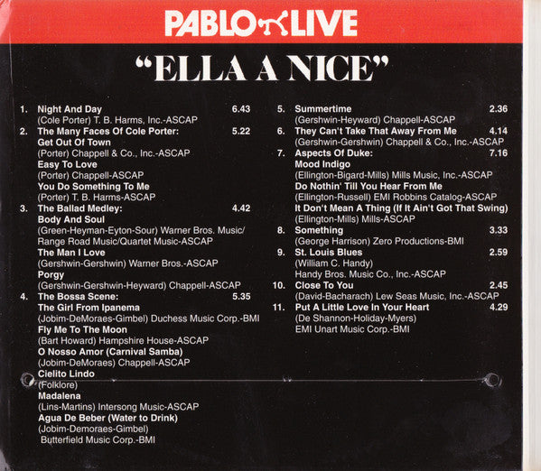 Ella Fitzgerald : Ella A Nice (CD, Album, RE, RM, Dig)