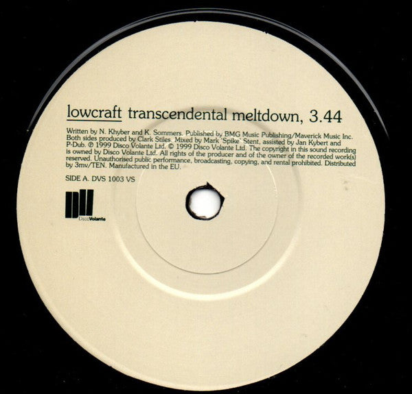 Lowcraft : Transcendental Meltdown (7")