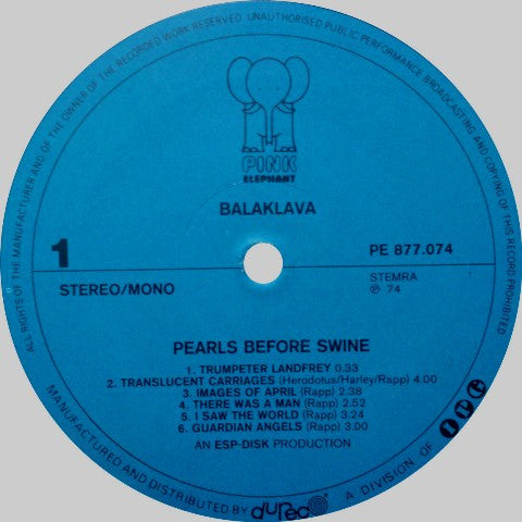 Pearls Before Swine : Balaklava (LP, Album, RE, Blu)