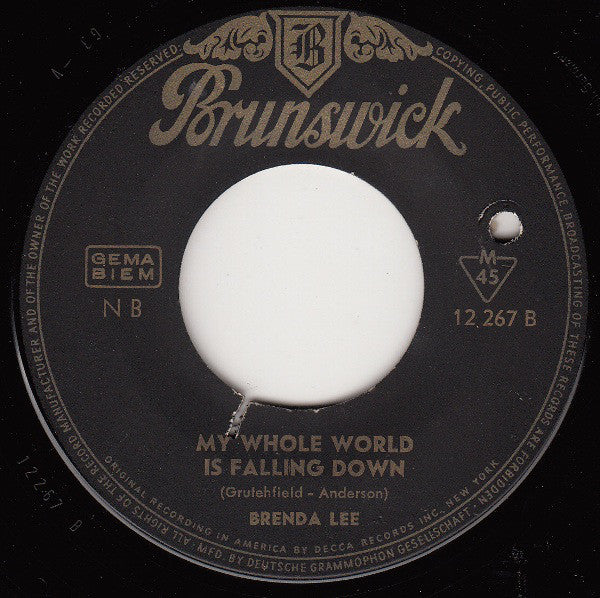 Brenda Lee : I Wonder (7", Single, Mono)