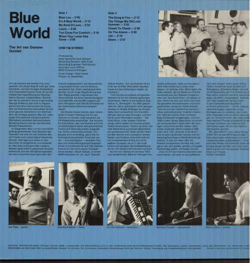 The Art Van Damme Quintet : Blue World (LP, Album, RE)