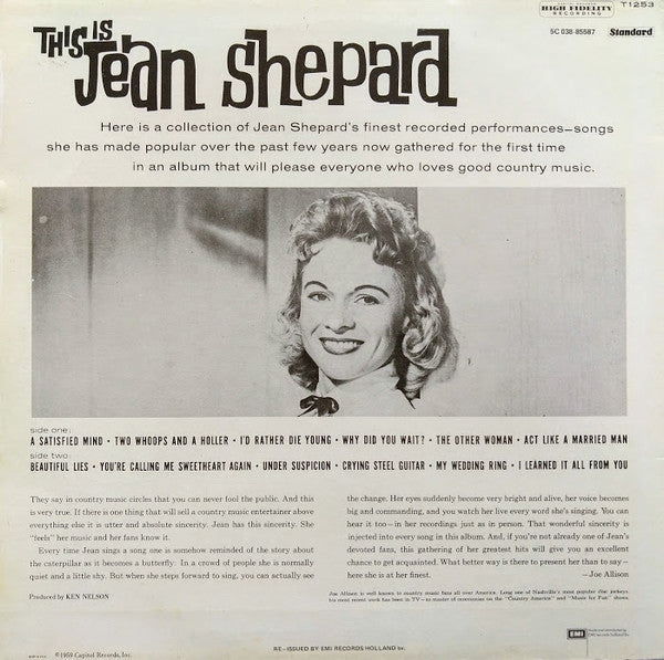 Jean Shepard : This Is Jean Shepard (LP, Album, RE)