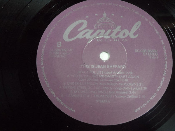 Jean Shepard : This Is Jean Shepard (LP, Album, RE)