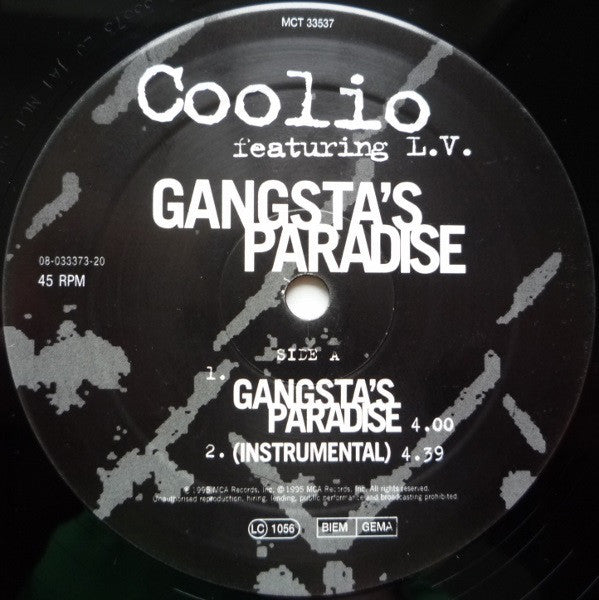 Coolio Featuring LV : Gangsta's Paradise (12")