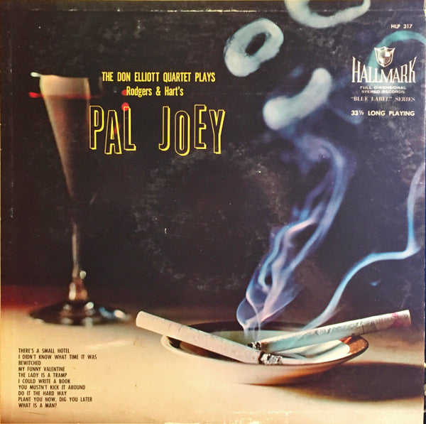 Don Elliott Quartet : The Don Elliott Quartet Plays Rodgers & Hart's "Pal Joey" (LP)