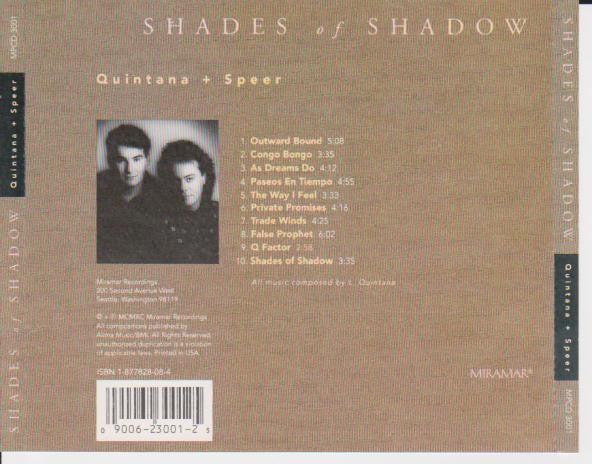 Leroy Quintana + Paul Speer : Shades Of Shadow (CD, Album)