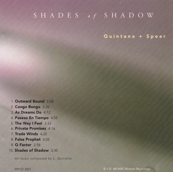 Leroy Quintana + Paul Speer : Shades Of Shadow (CD, Album)