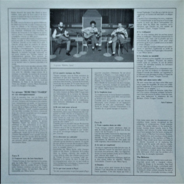 Rébétiko Tsardi : Grece - La Tradition Du Rébétiko / Chansons Des Fumeries Et Des Prisons (LP, Album, RE)