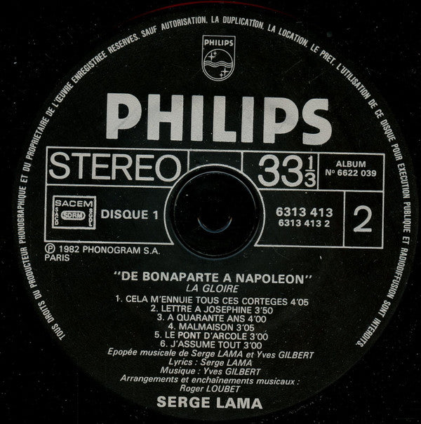 Serge Lama : De Bonaparte À Napoléon (2xLP, Album)