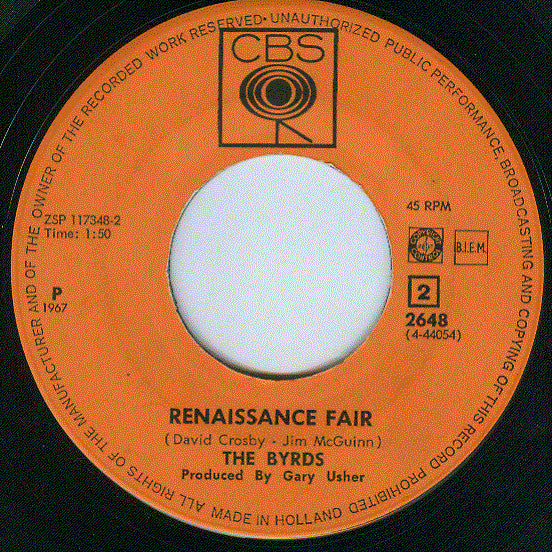 The Byrds : My Back Pages (7", Single)