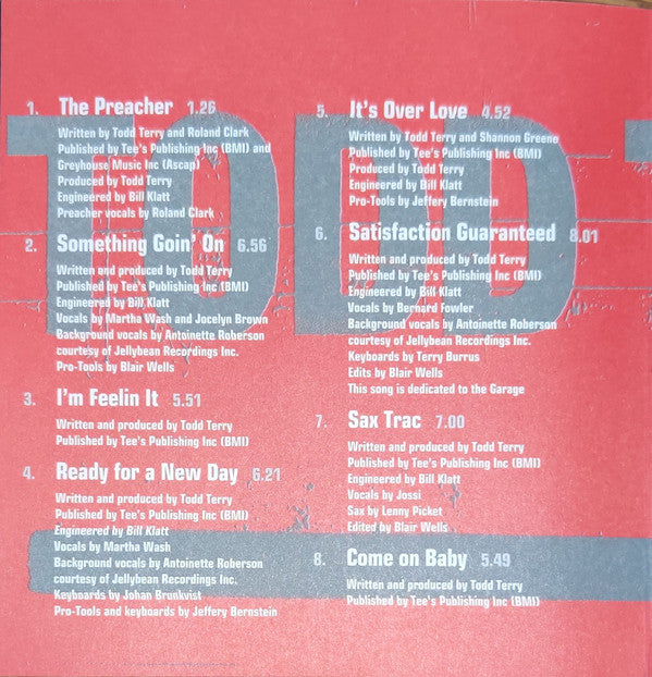 Todd Terry : Ready For A New Day (CD, Album)