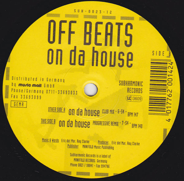 Off Beats : On Da House (12")