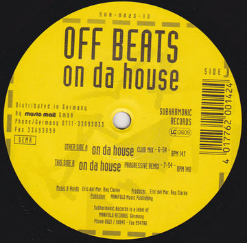 Off Beats : On Da House (12")