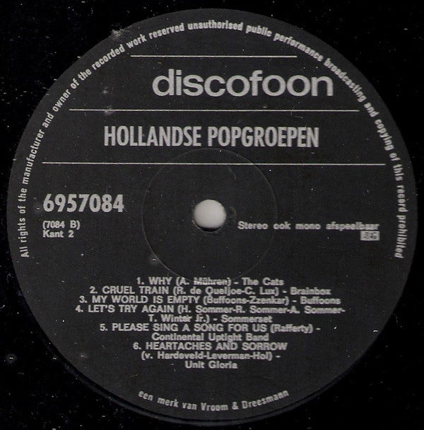 Various : Hollandse Popgroepen (LP, Comp)