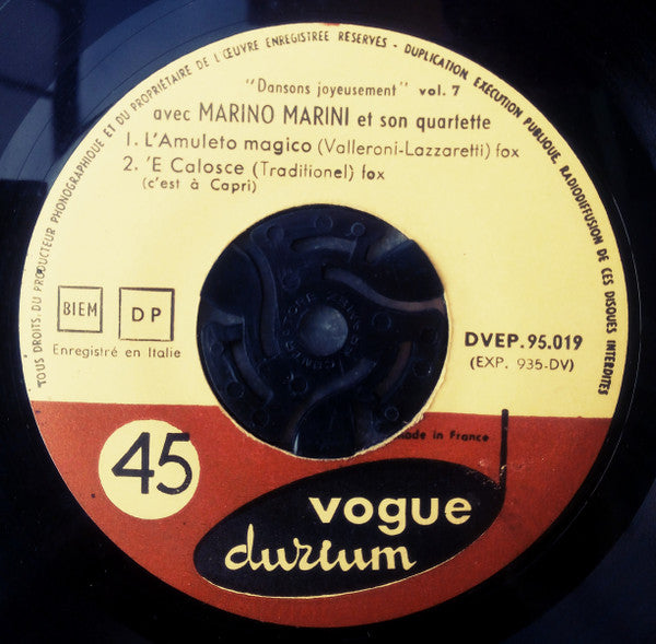 Marino Marini Ed Il Suo Quartetto : Dansons Joyeusement Vol. 7 (7", EP)