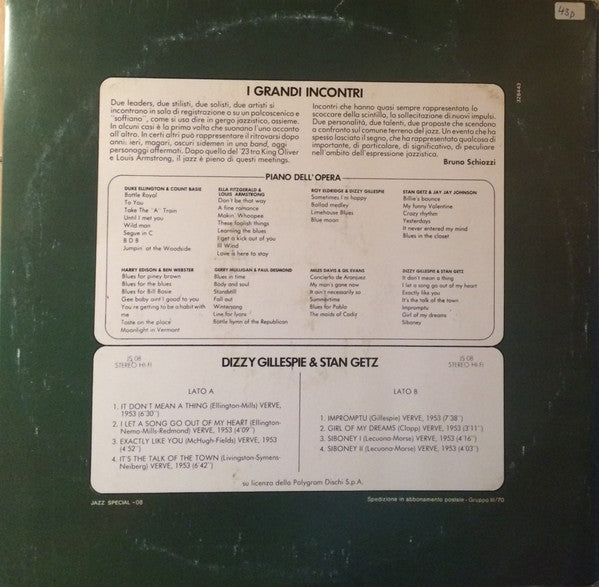 Dizzy Gillespie & Stan Getz : Dizzy Gillespie & Stan Getz (LP, Album, RE)