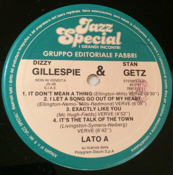 Dizzy Gillespie & Stan Getz : Dizzy Gillespie & Stan Getz (LP, Album, RE)