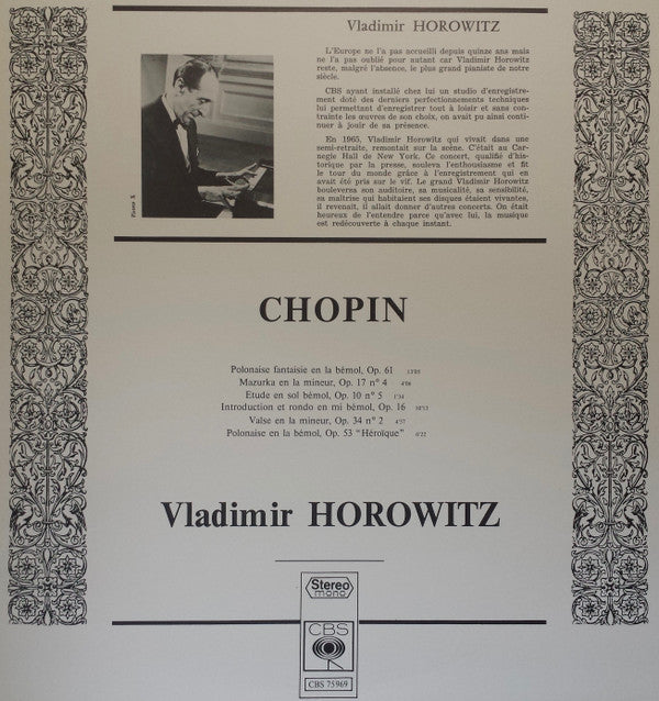 Chopin*, Horowitz* : Chopin Par Horowitz (LP, Gat)