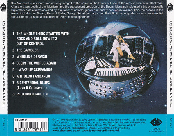 Ray Manzarek : The Whole Thing Started With Rock & Roll Now It's Out Of Control (CD, Album, RE)