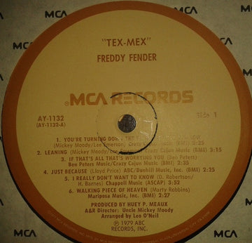 Freddy Fender (2) : Tex-Mex (LP, Album, Pin)