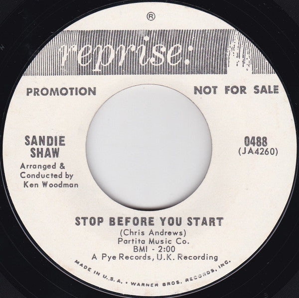Sandie Shaw : Nothing Comes Easy (7", Promo)