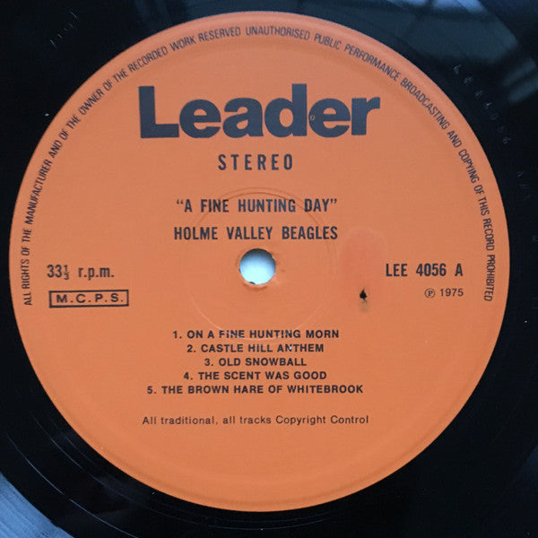 Various : A Fine Hunting Day - Songs Of The Holme Valley Beagles (LP, Album, Ora)