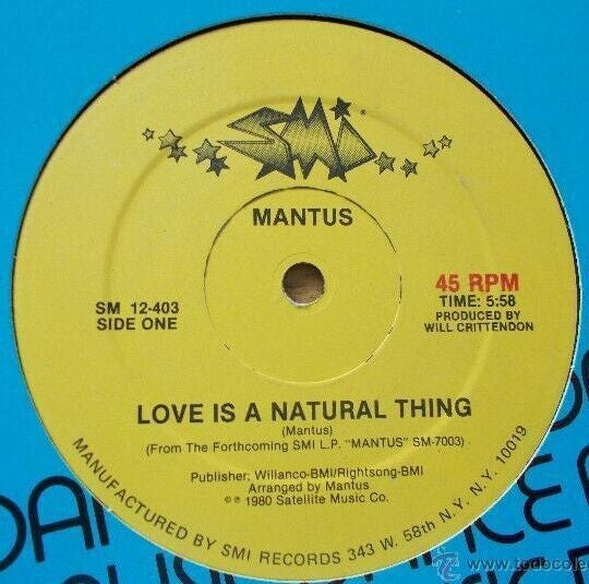 Mantus : Love Is A Natural Thing (12")