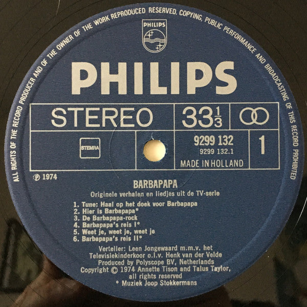 Barbapapa : Originele Verhalen En Liedjes Uit De TV-Serie (LP, Album)