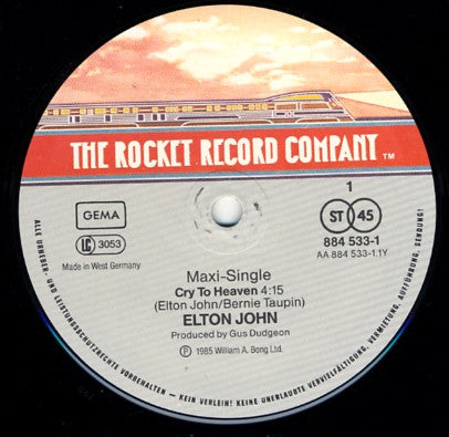 Elton John : Cry To Heaven (12", Maxi)