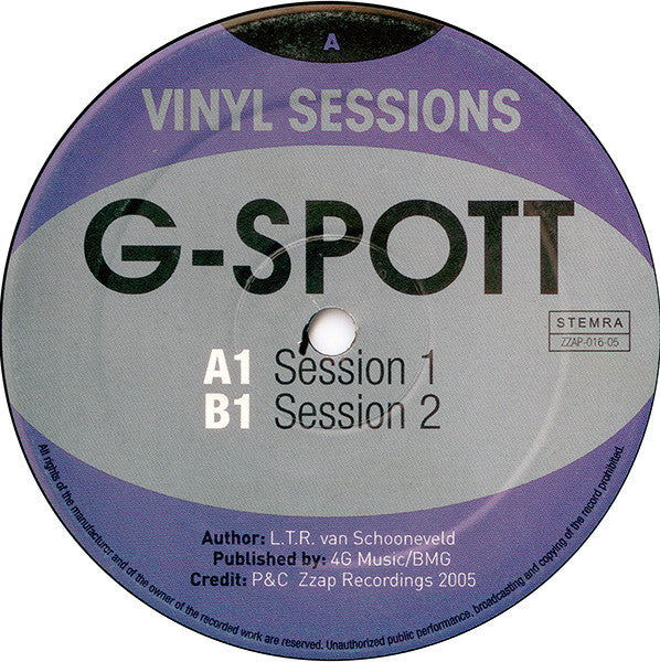 G-Spott : Vinyl Sessions 1.0 (12")