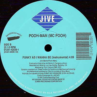 Pooh-Man : Funky As I Wanna Be (12")