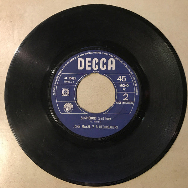 John Mayall & The Bluesbreakers : Suspicions (7", Mono)