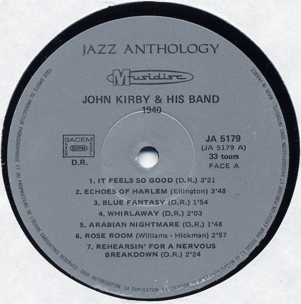 John Kirby Sextet : 1940 (LP, Album)