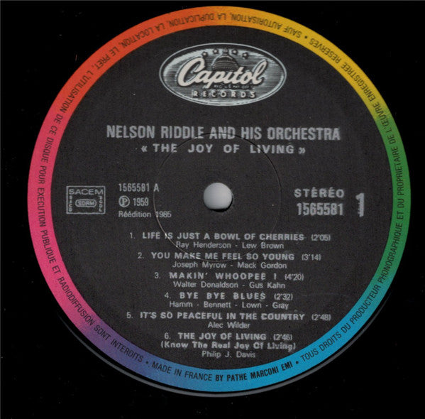 Nelson Riddle : The Joy Of Living (LP, Album, RE)