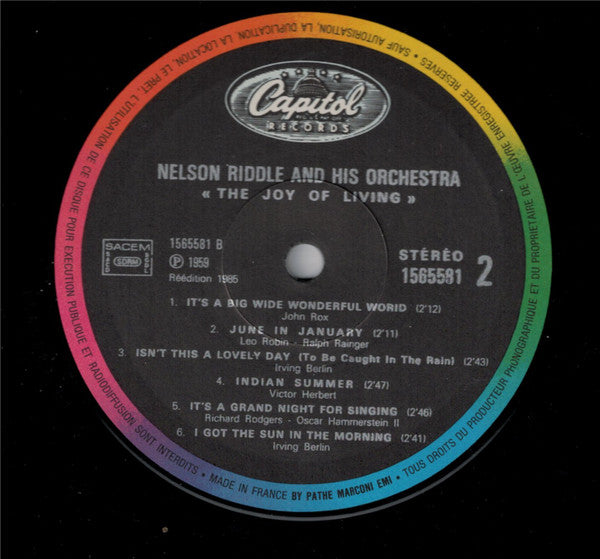 Nelson Riddle : The Joy Of Living (LP, Album, RE)