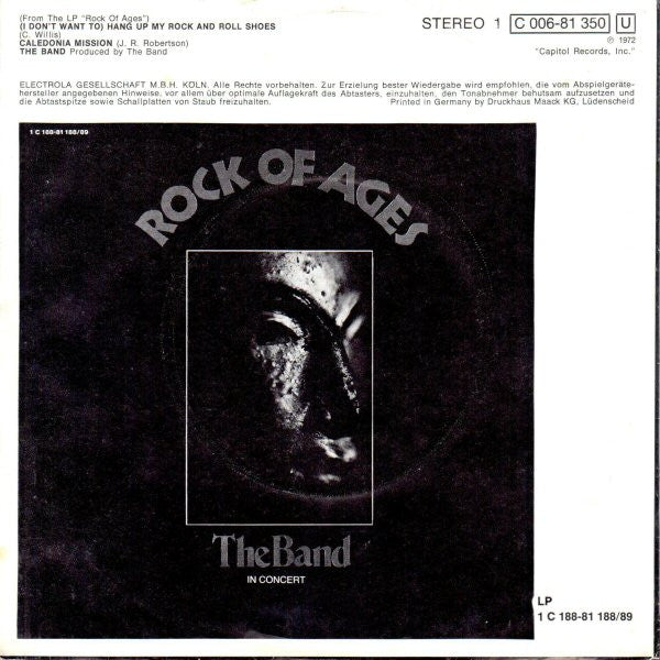 The Band : (I Don't Want To) Hang Up My Rock And Roll Shoes (7", Single)