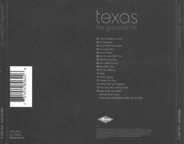 Texas : The Greatest Hits (CD, Comp)