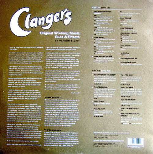 Vernon Elliott : Clangers (Original Working Music, Cues & Effects) (LP)