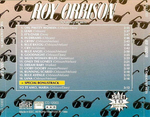 Roy Orbison : 16 Greatest Hits (CD, Comp)