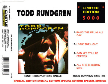 Todd Rundgren : Bang The Drum All Day (CD, Mini, Single, Ltd, S/Edition)